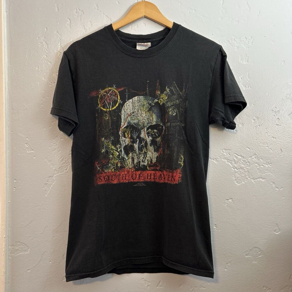 Vintage Slayer Band T Shirt (S) Y2K South of Heaven Skull Album Graphic Metal 05